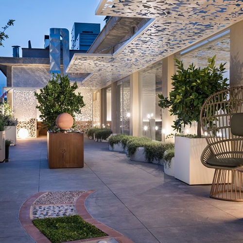 Schermatura in alluminio - Logical Space design - in acciaio COR-TEN® / per terrazza