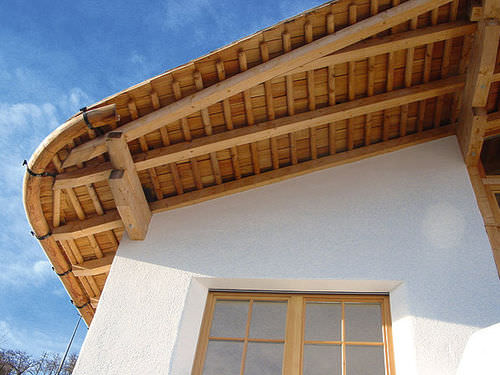 Grondaia in legno - Gasser Schindeln - semitonda