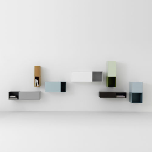 Parete attrezzata per soggiorno contemporanea - VISION - pastoe - in legno