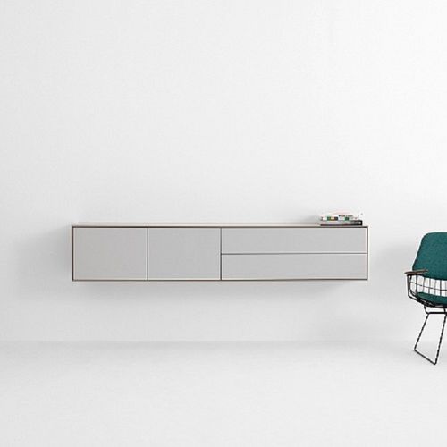 Credenza a muro - NOON - pastoe - contemporanea / in MDF laccato / verde
