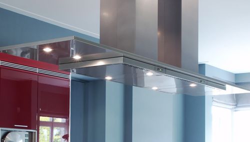 Cappa a isola - PA SERIES: 2/20 - ABK InnoVent - con condotto / con illuminazione integrata