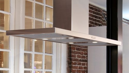 Cappa a isola - PS SERIES: PSP - ABK InnoVent - con illuminazione integrata / silenziosa