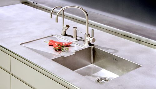 Lavello a 1 vasca - C2BINR06 - ABK InnoVent - con gocciolatoio / in acciaio inossidabile / da incasso