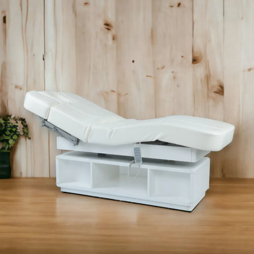 Lettino per massaggi elettrico - MUSA - Iso Benessere® - in vinile / in legno / con contenitore