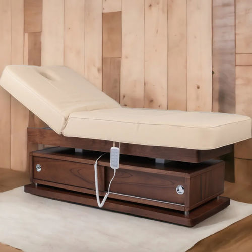 Lettino per massaggi elettrico - MOOD UP - Iso Benessere® - in legno / con contenitore / ad altezza regolabile