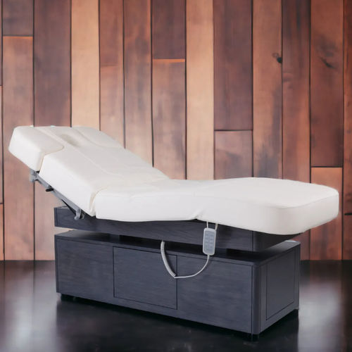 Lettino per massaggi elettrico - FIRST CLASS - Iso Benessere® - in legno / con contenitore / ad altezza regolabile