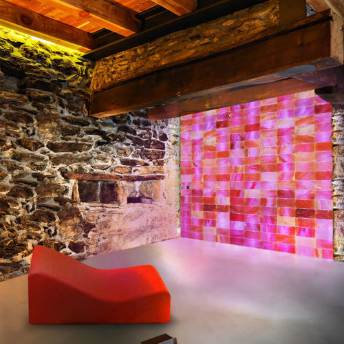 Parete di sale per centro benessere - WARMED PINK - Iso Benessere® - in kit / retroilluminata / standard
