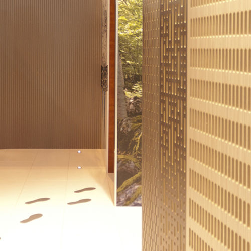 Pannello acustico a muro - Decustik - in MDF / aspetto legno / per interni