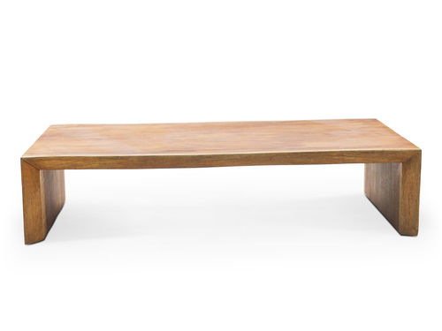 Tavolino basso contemporaneo - DOUBLE LIVE EDGE - Rotsen Furniture - in legno massiccio / rettangolare / su misura