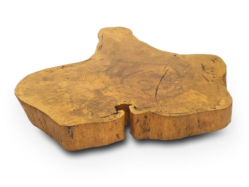 Tavolino basso contemporaneo - FREE FORM CROSSCUT - Rotsen Furniture - in legno massiccio / in legno esotico / su misura