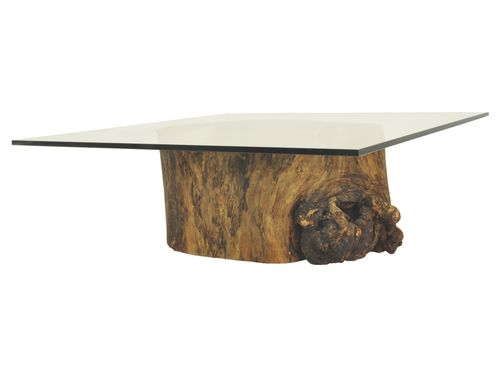 Tavolino basso contemporaneo - HOLLOW TRUNK  - Rotsen Furniture - in legno / rettangolare / in materiale di recupero