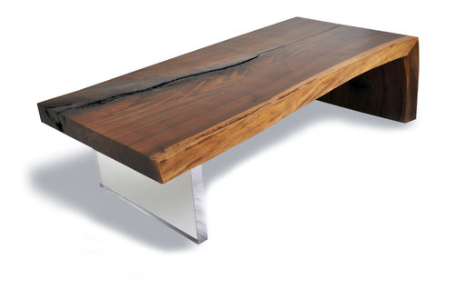 Tavolino basso contemporaneo - LIVE EDGE WALNUT  - Rotsen Furniture - in legno / rettangolare / in materiale di recupero