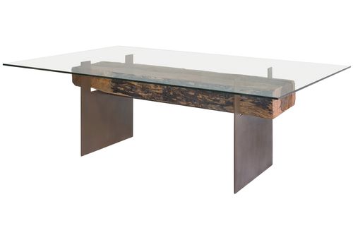 Tavolo contemporaneo - OITIS - Rotsen Furniture - in vetro / rettangolare / in materiale di recupero