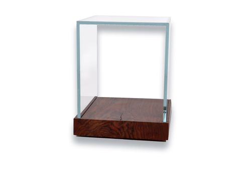 Tavolo d'appoggio contemporaneo - GLASS BOX  - Rotsen Furniture - in legno / rettangolare / in materiale di recupero