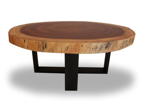 Tavolino basso contemporaneo - ROUND - Rotsen Furniture - in legno / rotondo / in materiale di recupero