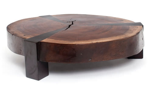 Tavolino basso contemporaneo - BOLACHA STAR  - Rotsen Furniture - in legno / rotondo / in materiale di recupero