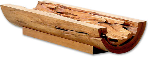 Tavolino basso contemporaneo - CANOA - Rotsen Furniture - in legno / rettangolare / in materiale di recupero