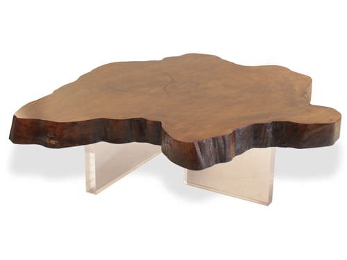 Tavolino basso contemporaneo - ORGANIC JATOBA AND ACRYLIC - Rotsen Furniture - in legno / in materiale di recupero / per uso residenziale