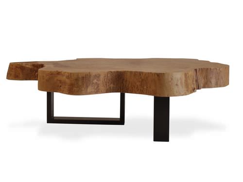 Tavolino basso contemporaneo - ORGANIC JATOBA AND METAL - Rotsen Furniture - in legno / in materiale di recupero / per uso residenziale