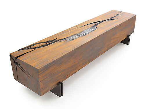 Tavolino basso contemporaneo - ITAUBA - METAL BASE - Rotsen Furniture - in legno / rettangolare / per hotel