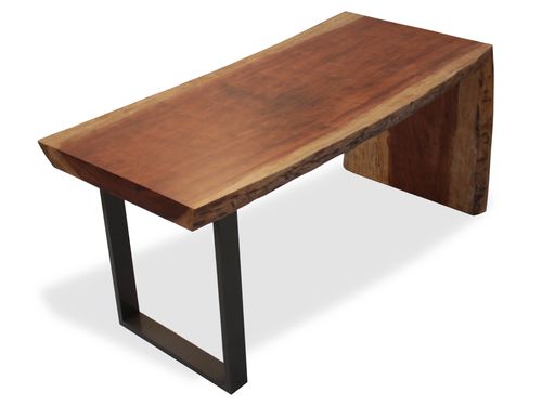 Tavolo da lavoro contemporaneo - SINGLE SLAB - Rotsen Furniture - in legno / in metallo / rettangolare