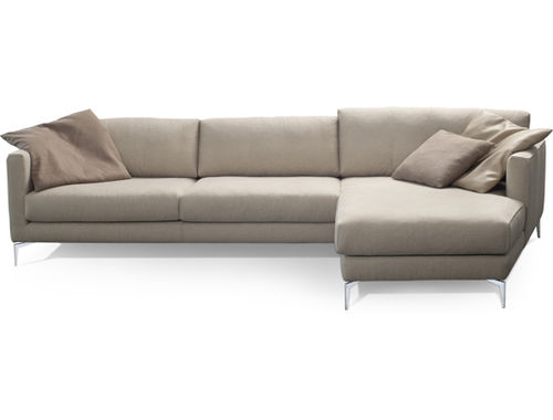 Divano d'angolo - DURINI - Machalke - contemporaneo / in pelle / beige