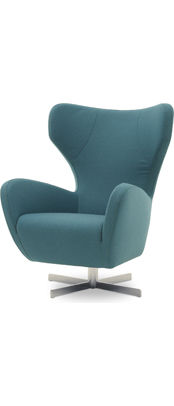 Poltrona contemporanea - GOLF - Machalke - in pelle / con base a stella / girevole