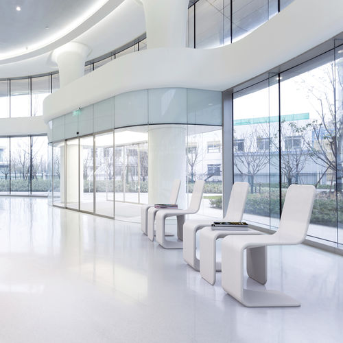 Sedia visitatore contemporanea - ROGER - BELLITALIA - da interno / da esterno / in fibrocemento ad alte prestazioni