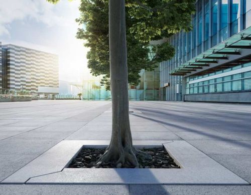 Griglia per alberi quadrata - DIAGO - BELLITALIA - in pietra ricostituita