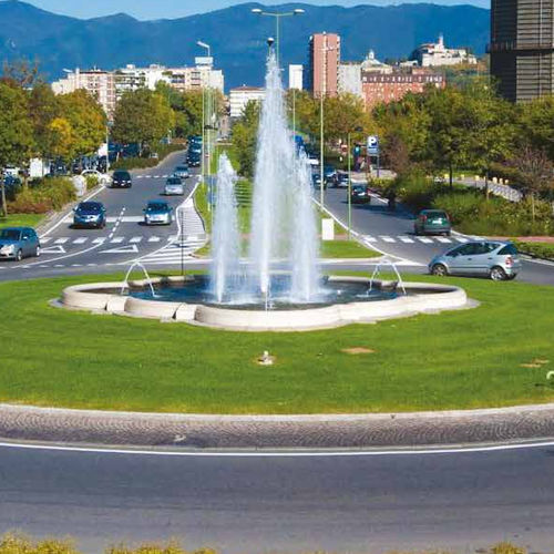 Fontana pubblica - ORCHIDEA - BELLITALIA - a pavimento / in pietra ricostituita / contemporanea