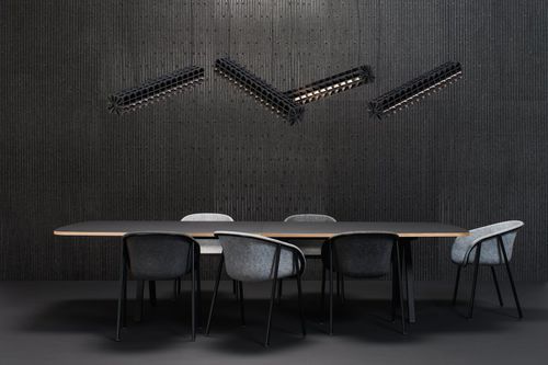Sedia contemporanea - LJ 1 - De Vorm - da interno / in PET / in feltro