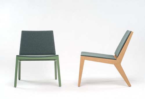 Chauffeuse contemporanea - WOOD ME LOUNGER  - De Vorm - in pelle / in tessuto / in legno compensato