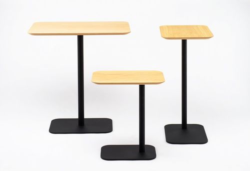 Tavolo d'appoggio contemporaneo - MG   - De Vorm - in rovere / in MDF / in acciaio
