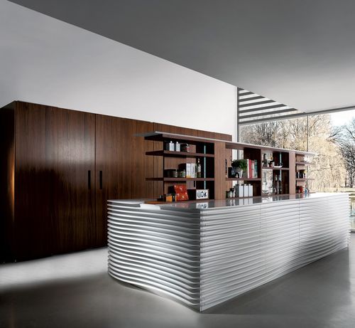 Cucina contemporanea - MAROSI  - MITON - in legno / in acrilico / con isola