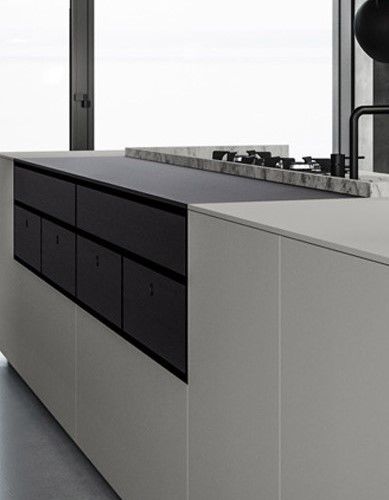 Piano di lavoro in legno - LIFT UP - MITON - da cucina / con bordi quadrati