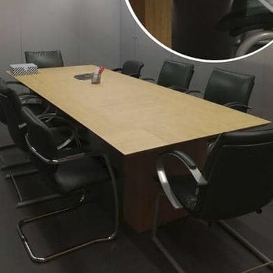 Tavolo da riunione contemporaneo - Grupo GUBIA - in bambù / con supporto in legno / rettangolare