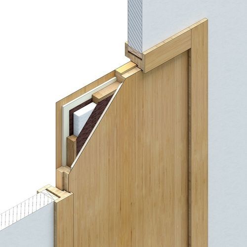 Porta fonica fonico - Grupo GUBIA - da interno / impiallacciato in legno / in bambù