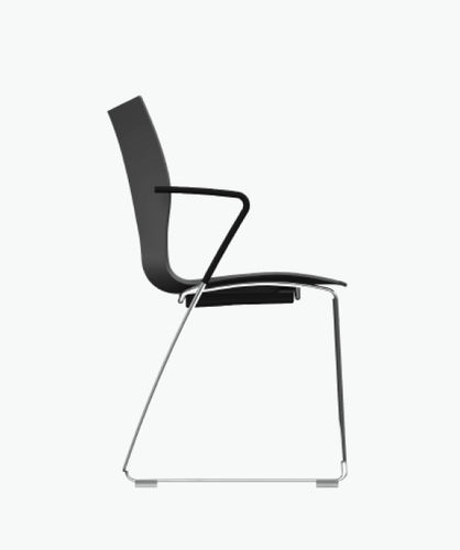 Sedia visitatore contemporanea - ONYX I - Casala - da interno / in acciaio / in faggio