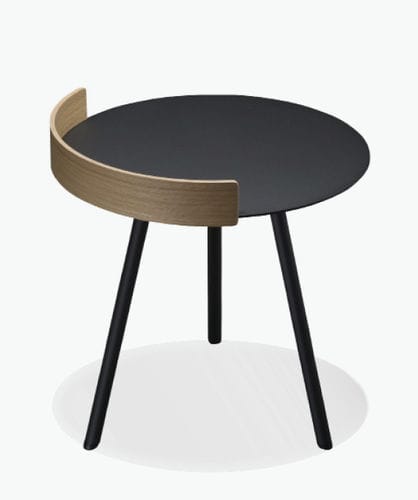 Tavolo d'appoggio contemporaneo - FENCE - Casala - in rovere / in legno laccato / con supporto in acciaio