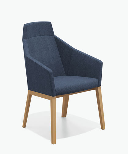 Sedia visitatore contemporanea - PARKER II - Casala - da interno / in tessuto / con supporto in faggio