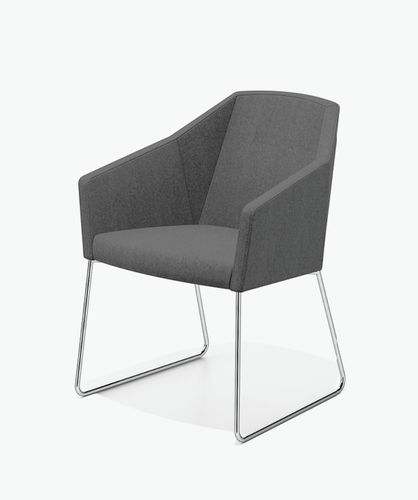 Sedia visitatore contemporanea - PARKER III - Casala - da interno / in tessuto / con supporto in acciaio