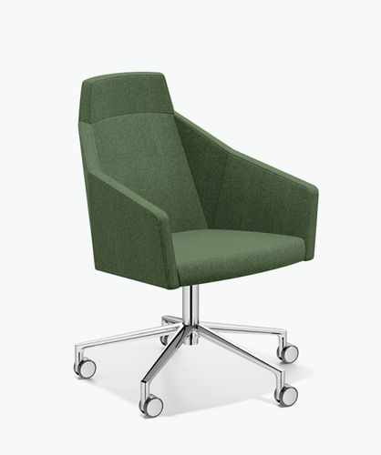 Sedia visitatore contemporanea - PARKER VI - Casala - da interno / in tessuto / con supporto in metallo