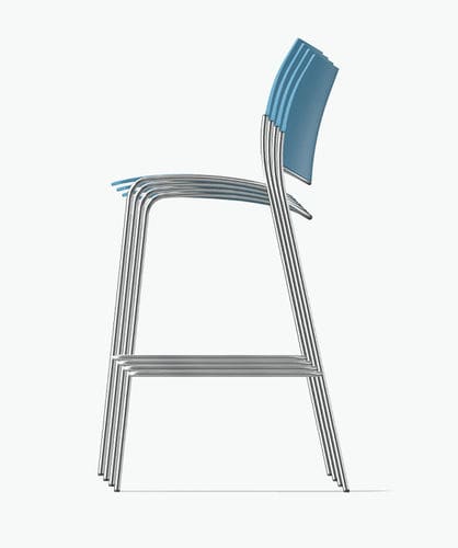 Sedia alta contemporanea - COBRA - Casala - da interno / in tessuto / in plastica