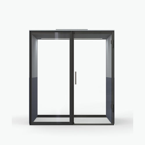 Ufficio POD con porta vetrata - BOSTON WORKPOD - Casala - con illuminazione LED integrata / con presa di corrente integrata / in alluminio