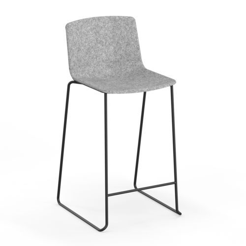 Sedia alta contemporanea - OMEGA I - Casala - da interno / in PET / con supporto in acciaio