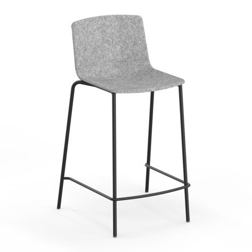 Sedia alta contemporanea - OMEGA III - Casala - da interno / in PET / con supporto in acciaio