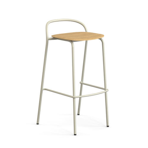 Sedia alta contemporanea - SENNA - Casala - da interno / in tessuto / in legno