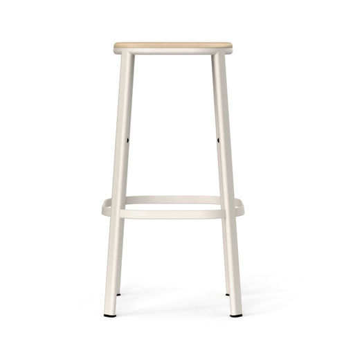 Sgabello da bar contemporaneo - SOLID - Casala - in tessuto / in legno / con supporto in acciaio