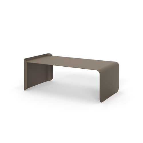 Tavolino basso design minimalista - SHIFT - Casala - in plastica riciclata / con supporto in acciaio / rettangolare