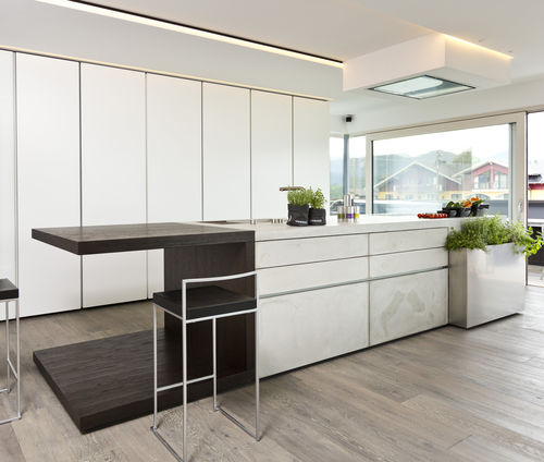 Cucina contemporanea - MODUL  - Steininger Designers - in rovere / in pietra naturale / in alluminio anodizzato
